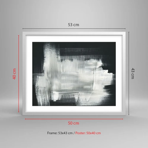 Poster in white frmae - Woven from the Vertical and the Horizontal - 50x40 cm