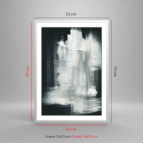 Poster in white frmae - Woven from the Vertical and the Horizontal - 50x70 cm