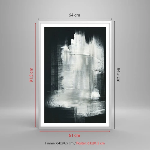 Poster in white frmae - Woven from the Vertical and the Horizontal - 61x91 cm
