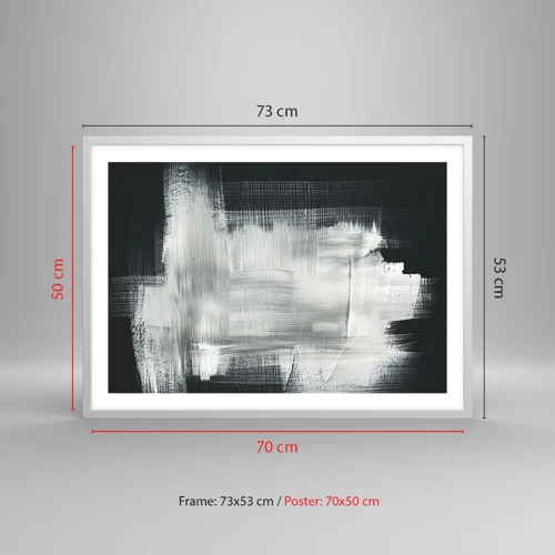 Poster in white frmae - Woven from the Vertical and the Horizontal - 70x50 cm
