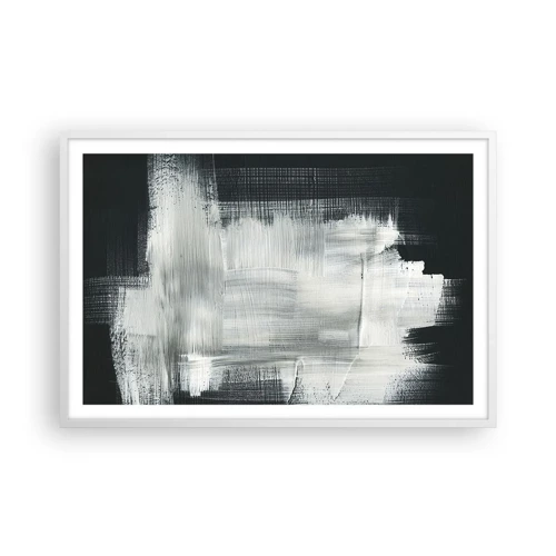 Poster in white frmae - Woven from the Vertical and the Horizontal - 91x61 cm