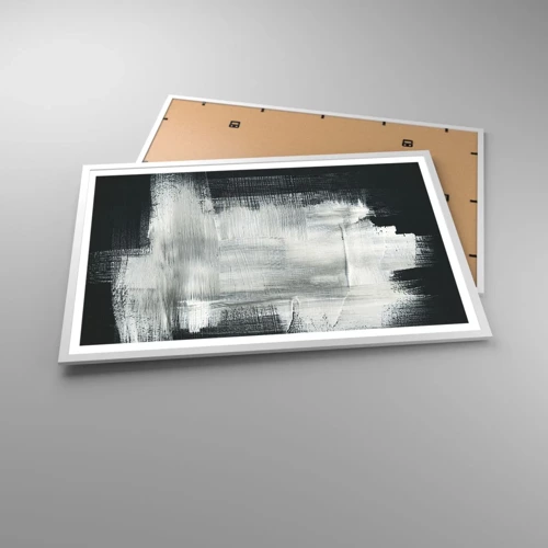 Poster in white frmae - Woven from the Vertical and the Horizontal - 91x61 cm