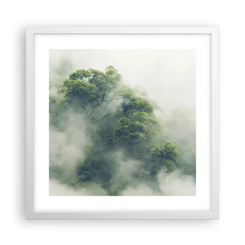 Poster in white frmae - Wrapped In Fog - 40x40 cm