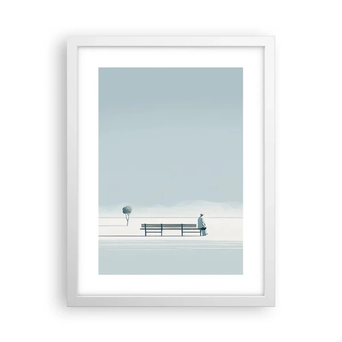 Poster in white frmae - Yes, I Am Waiting - 30x40 cm