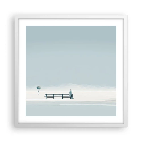 Poster in white frmae - Yes, I Am Waiting - 50x50 cm