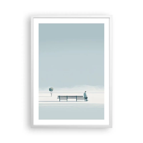 Poster in white frmae - Yes, I Am Waiting - 50x70 cm