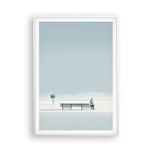 Poster in white frmae - Yes, I Am Waiting - 70x100 cm