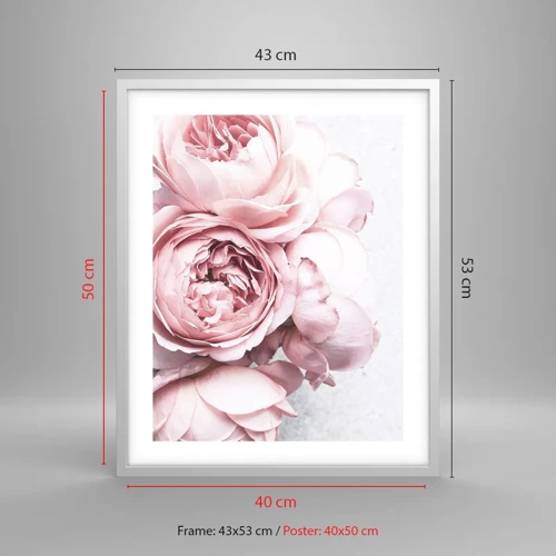 Poster in white frmae - for the Romantics - 40x50 cm