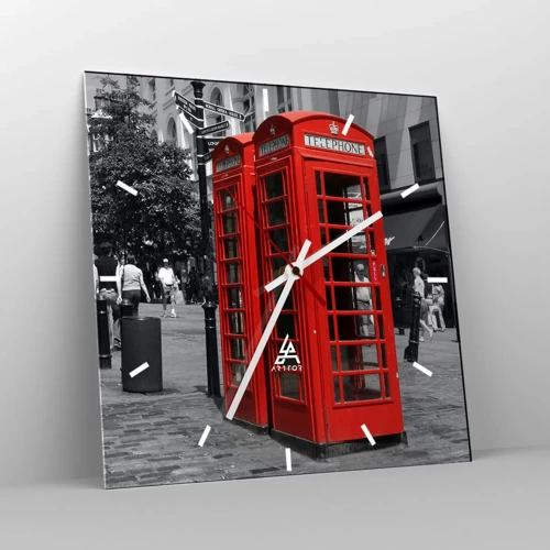 Wall clock - Clock on glass - , - 30x30 cm