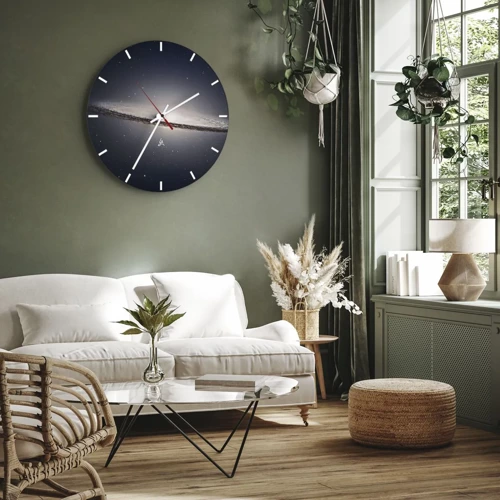 Wall clock - Clock on glass - A Long Time Ago in a Distant Galaxy - 40x40 cm