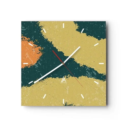 Wall clock - Clock on glass - Abstract - Slow Motion - 30x30 cm