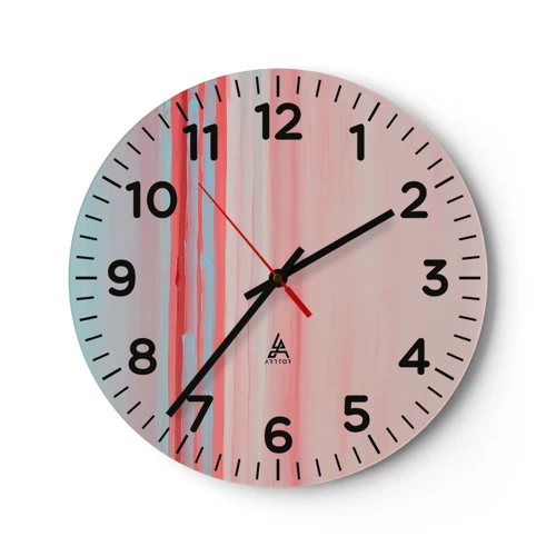 Wall clock - Clock on glass - Abstract at Dawn - 30x30 cm