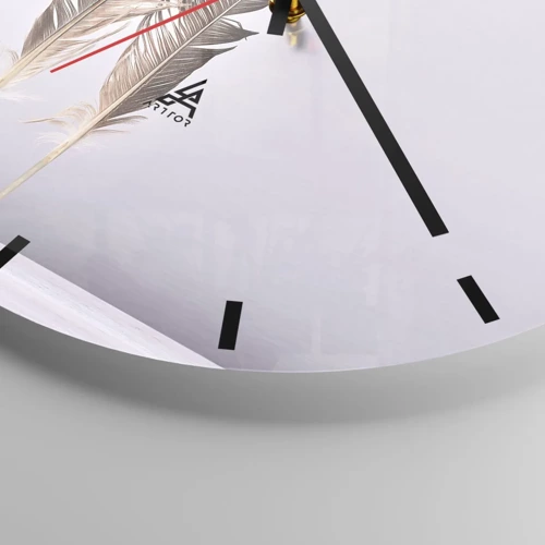 Wall clock - Clock on glass - Against Nothingness - 30x30 cm