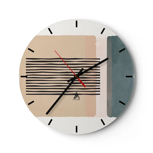 Wall clock - Clock on glass - All in Order - 30x30 cm