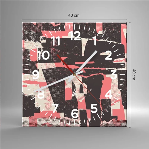 Wall clock - Clock on glass - All that Chaos - 40x40 cm