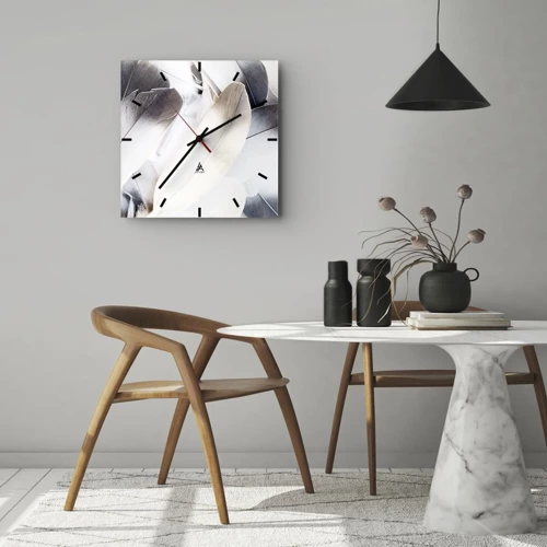 Wall clock - Clock on glass - Almost Angelic - 30x30 cm