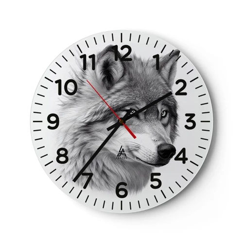 Wall clock - Clock on glass - Alpha - Without a Doubt - 30x30 cm