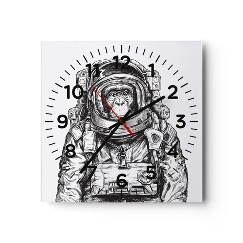 Wall clock - Clock on glass - Alternative Revolution - 30x30 cm