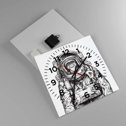 Wall clock - Clock on glass - Alternative Revolution - 30x30 cm