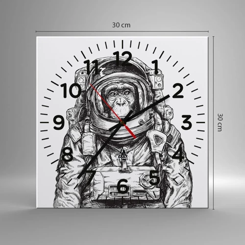 Wall clock - Clock on glass - Alternative Revolution - 30x30 cm