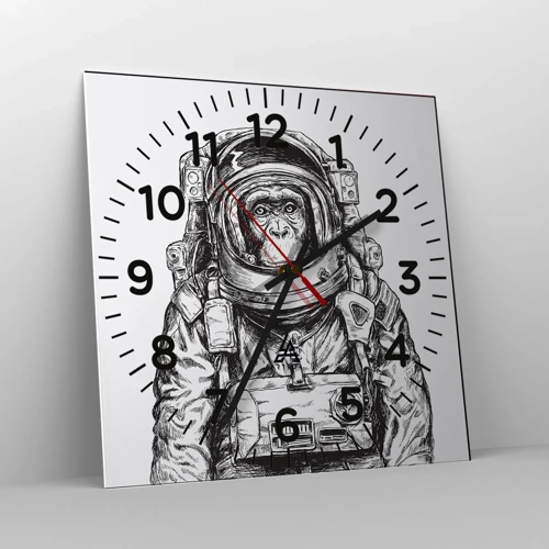 Wall clock - Clock on glass - Alternative Revolution - 30x30 cm