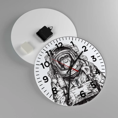 Wall clock - Clock on glass - Alternative Revolution - 30x30 cm