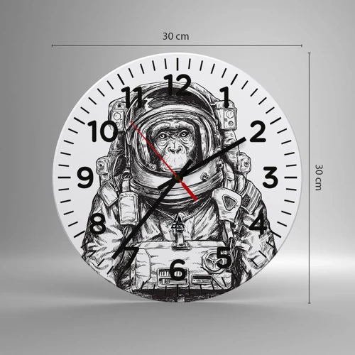 Wall clock - Clock on glass - Alternative Revolution - 30x30 cm