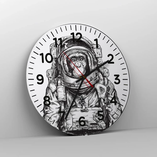 Wall clock - Clock on glass - Alternative Revolution - 30x30 cm