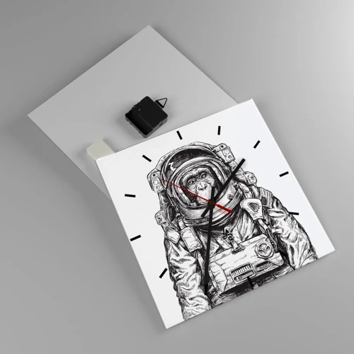 Wall clock - Clock on glass - Alternative Revolution - 30x30 cm