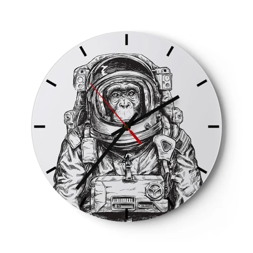 Wall clock - Clock on glass - Alternative Revolution - 30x30 cm