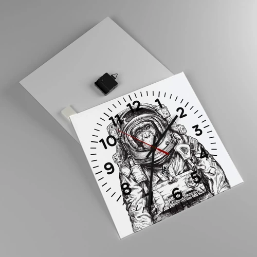 Wall clock - Clock on glass - Alternative Revolution - 40x40 cm