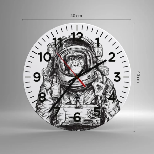 Wall clock - Clock on glass - Alternative Revolution - 40x40 cm