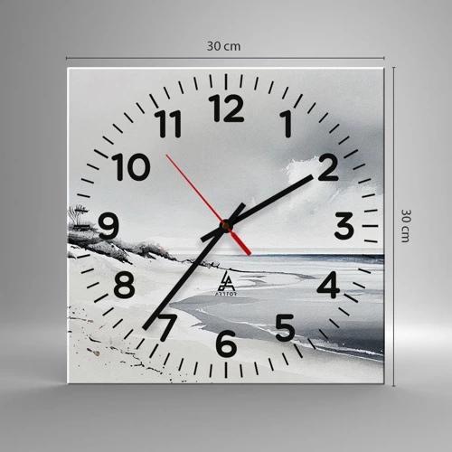 Wall clock - Clock on glass - Always Together - 30x30 cm