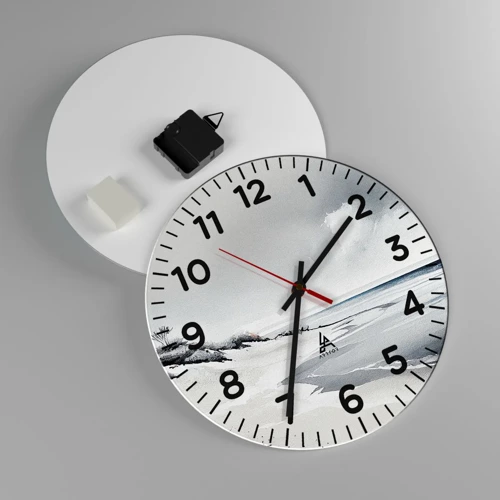 Wall clock - Clock on glass - Always Together - 30x30 cm