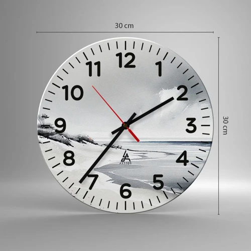 Wall clock - Clock on glass - Always Together - 30x30 cm