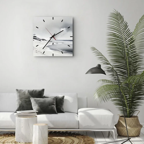 Wall clock - Clock on glass - Always Together - 40x40 cm