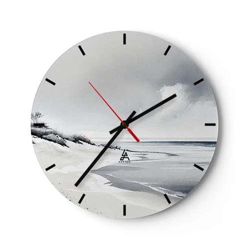 Wall clock - Clock on glass - Always Together - 40x40 cm