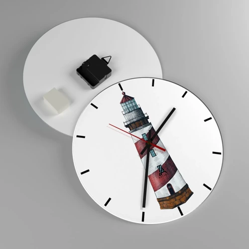 Wall clock - Clock on glass - Always on Guard - 30x30 cm