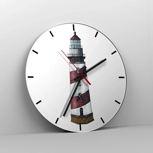 Wall clock - Clock on glass - Always on Guard - 30x30 cm