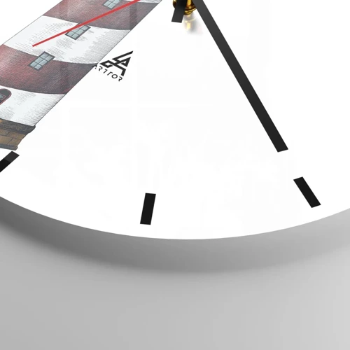 Wall clock - Clock on glass - Always on Guard - 30x30 cm