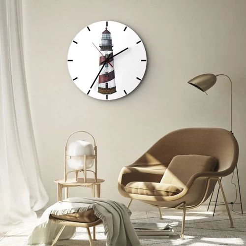 Wall clock - Clock on glass - Always on Guard - 30x30 cm