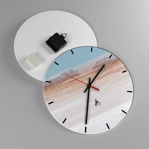 Wall clock - Clock on glass - Ambiguous Landscape - 30x30 cm