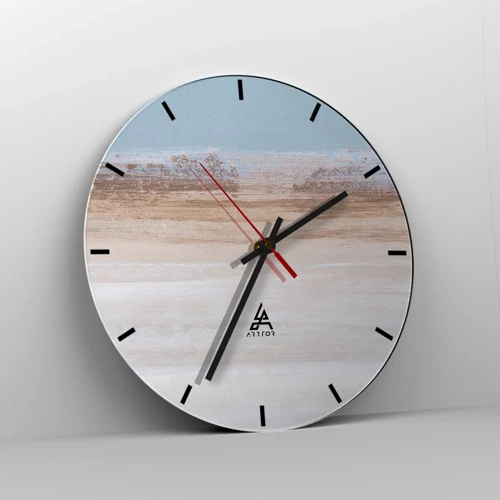 Wall clock - Clock on glass - Ambiguous Landscape - 30x30 cm