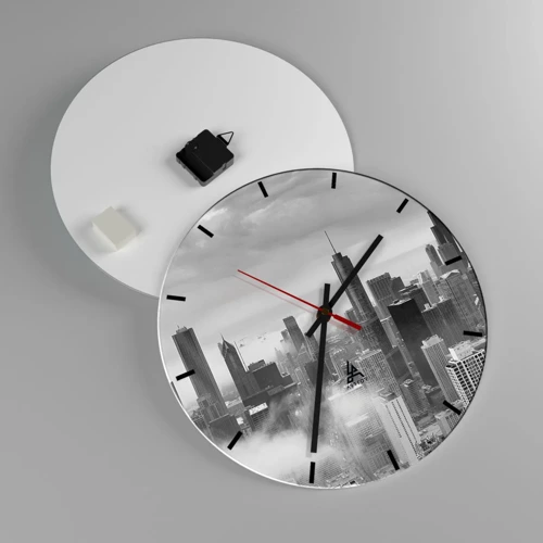 Wall clock - Clock on glass - American Landscape - 40x40 cm