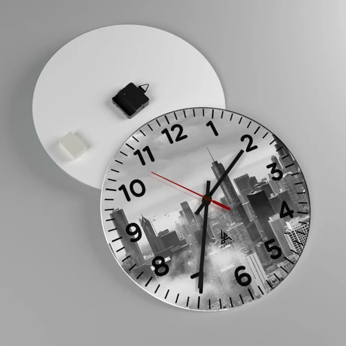 Wall clock - Clock on glass - American Landscape - 40x40 cm