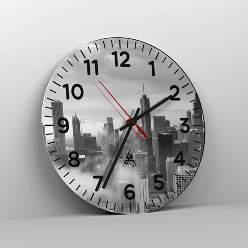 Wall clock - Clock on glass - American Landscape - 40x40 cm