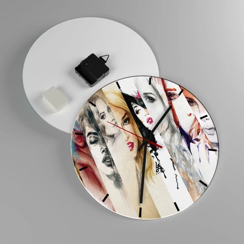 Wall clock - Clock on glass - And It Is Always You - 30x30 cm