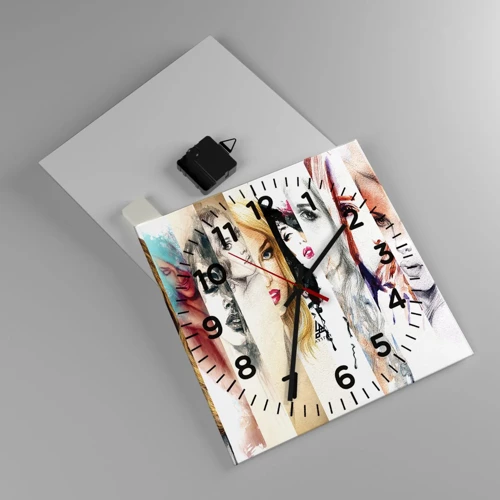 Wall clock - Clock on glass - And It Is Always You - 30x30 cm