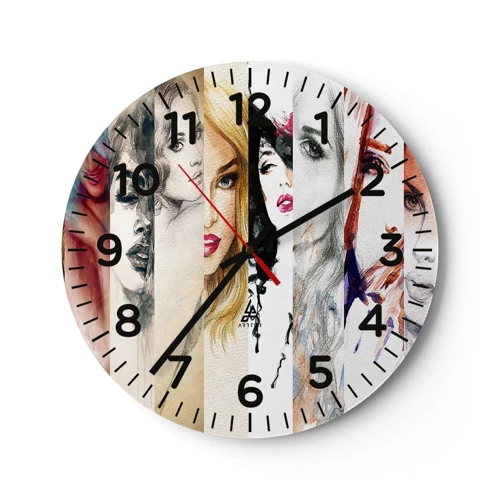 Wall clock - Clock on glass - And It Is Always You - 30x30 cm
