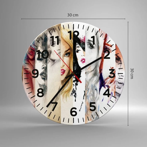 Wall clock - Clock on glass - And It Is Always You - 30x30 cm